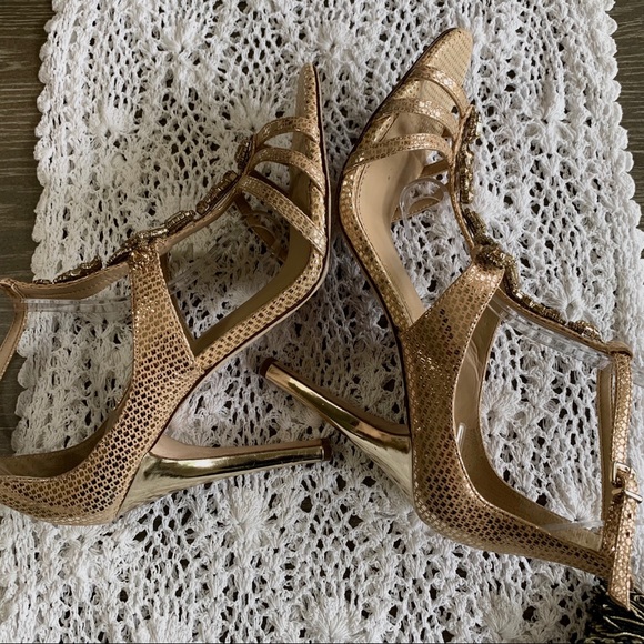 ANTONIO MELANI JEWELED RHINESTONES EMBELLISHED HIGH HEELS SHOES - Picture 9 of 14